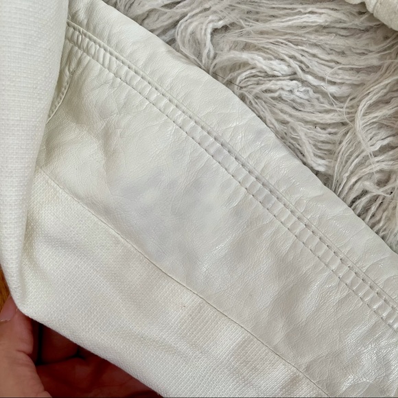 H&M white moto jacket with gold hardware US 4 - Picture 5 of 5